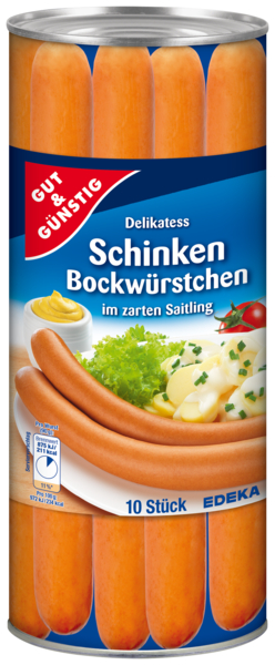 GUT & GÜNSTIG Schinken-Bockwürstchen, 10 Stück von Edeka